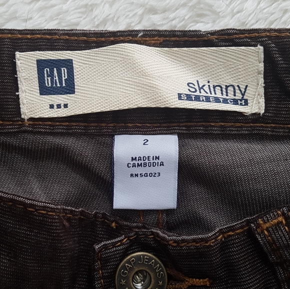 Gap brown lightweight corduroy skinny pants size 2 - Picture 6 of 9
